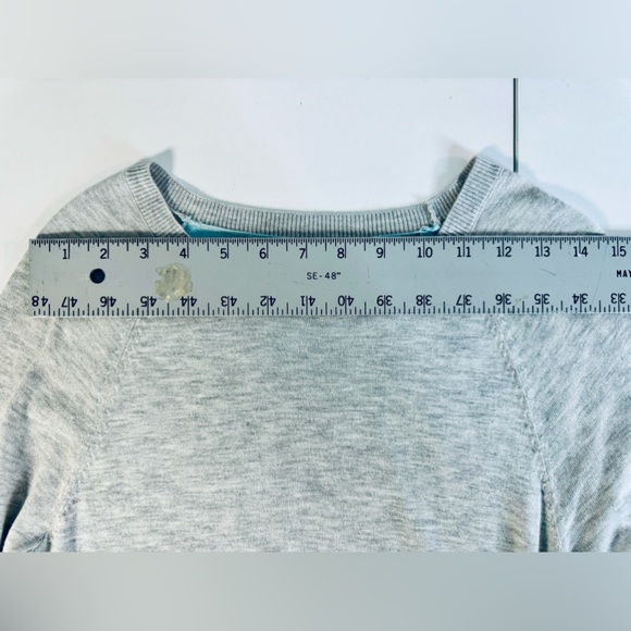 NEW Asymmetrical Hem knit sweater Draped Button Long Sleeve Top SZ XS - Picture 9 of 10